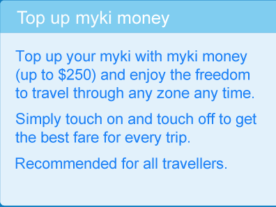 Top up myki information